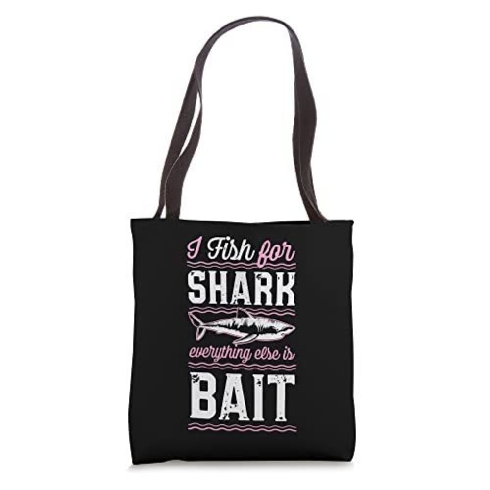 I Fish Shark Everything Else Is Bait Ocean Fishing Tote Bag xD